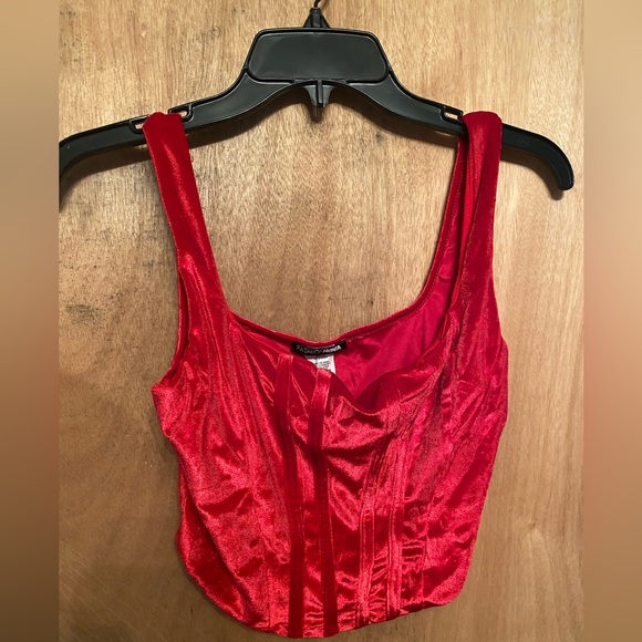 Fashionnova Valentine’s Day Wine and Dine velvet Corset Top - NWT - Picture 7 of 12